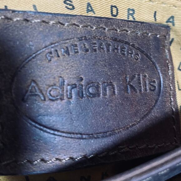 Vintage Adrian Klis Handcrafted Buffalo Leather Messenger Shoulder Bag Brown - Picture 13 of 16